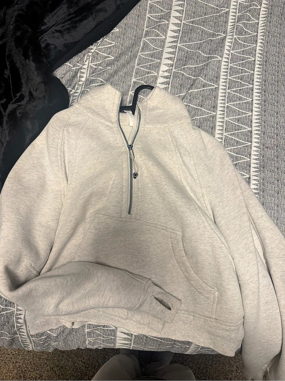 lululemon Scuba Oversized 1/2 Zip Hoodie Cream XS